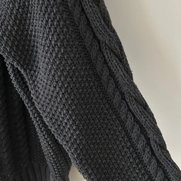 Quince 100% Organic Cotton Oversized Gray Cable Cardigan - Picture 6 of 16